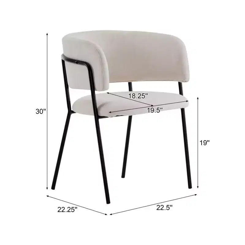 Christopher Knight Home Nest Modern Upholstered Dining Chairs with Metal Frame (Set of 6)
