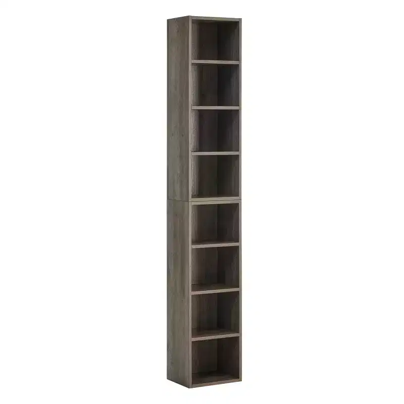 70.9 in.Tall Wood 4-Shelf Standard Bookcase with Shelves (Set of 2)