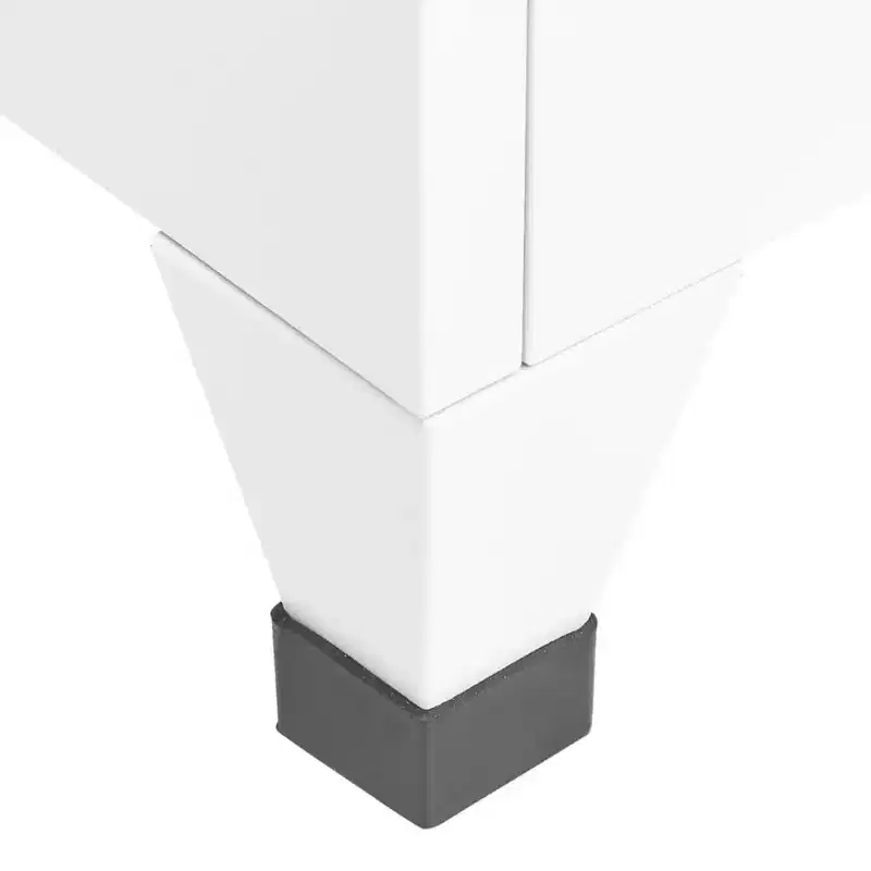 vidaXL Locker Cabinet White Steel 15.0 x 15.7 x 70.9 in Locker Cabinet