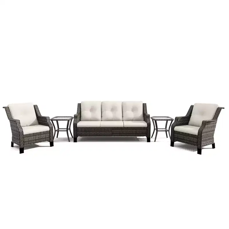 UPTIOT All-Weather Outdoor Set with Ergonomic Seating & Water-Repellent Design