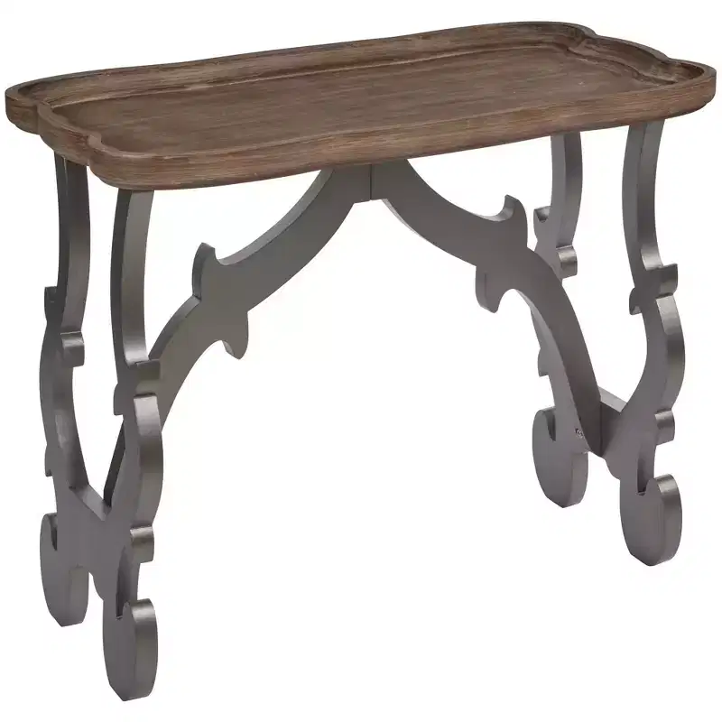 Rectangle Coffee Table, Black Legs & Brown Top, Large