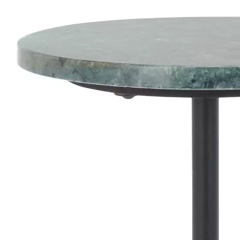 Karik Round Side Table - ACC3735A - Dark Green/Black - Safavieh