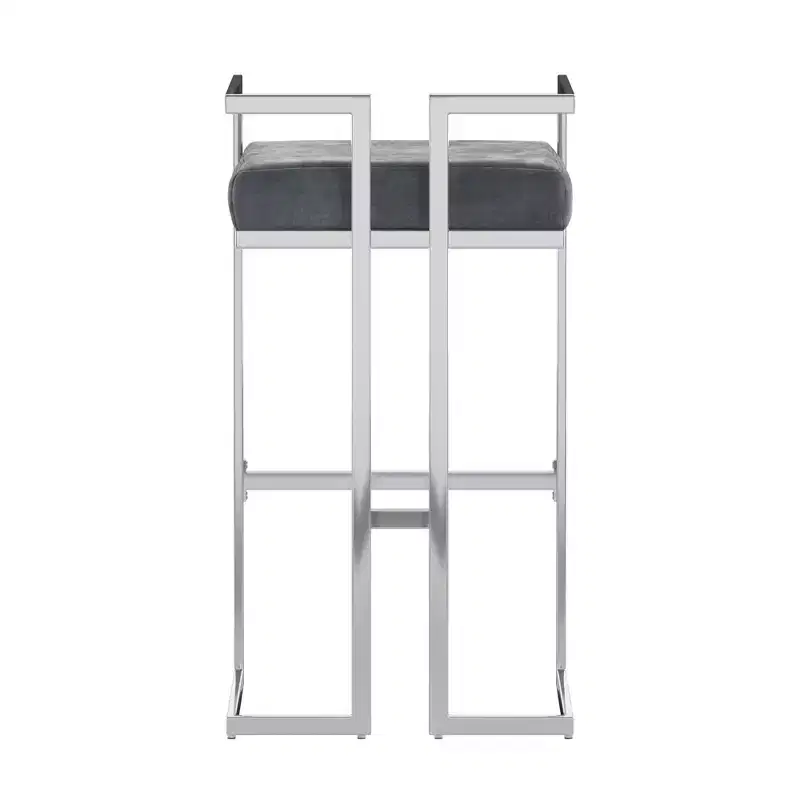 Everal Velvet Counter and Bar Stools - Set of 2 - iNSPIRE Q