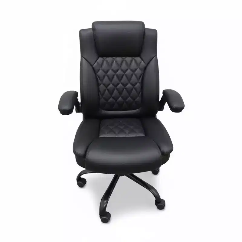 Tall Faux Leather Office Chair, High-Back Ergonomic Desk Chair, Capacity, Executive Computer Chair for Home or Office, Black