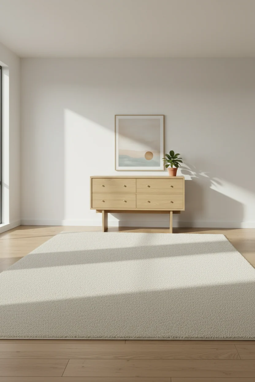 Japanese-Inspired Natural Oak Veneer Sideboard with Brass Handles & Soft-Close Drawers for Living Room