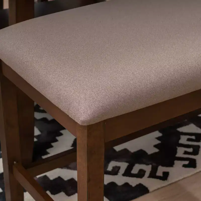 Powell Barnes Counter Stool Backless Bench Brown
