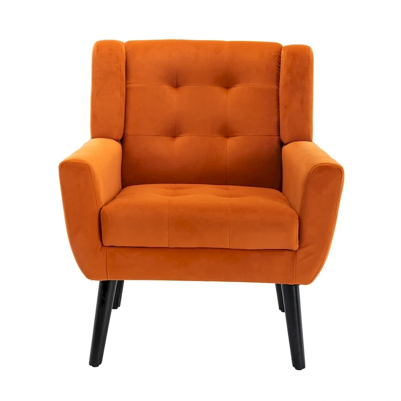 Modern Soft Velvet Ergonomics Accent Chair Living Room Chair Bedroom Chair Home Chair With Black Legs