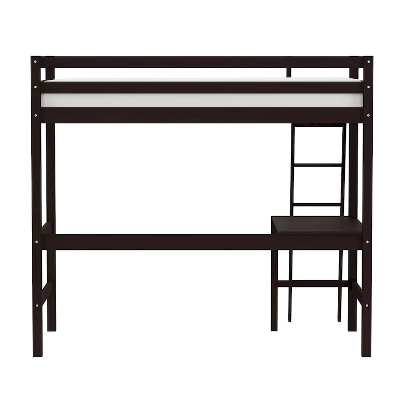 Hillsdale Caspian Wood Twin Loft Bed with Desk