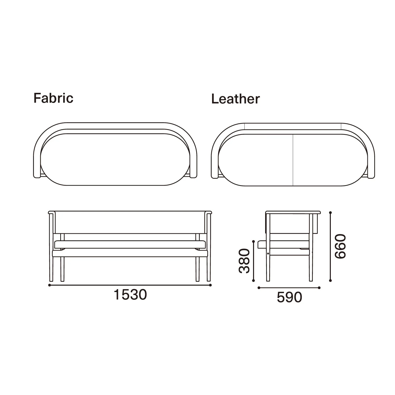 Bench-With backrest and armrests