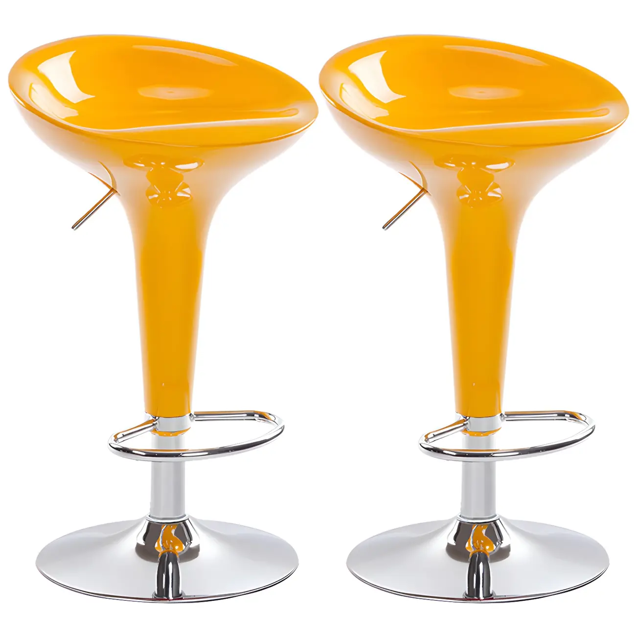 Plastic Chrome Swivel Bar Stool Height Adjustable
