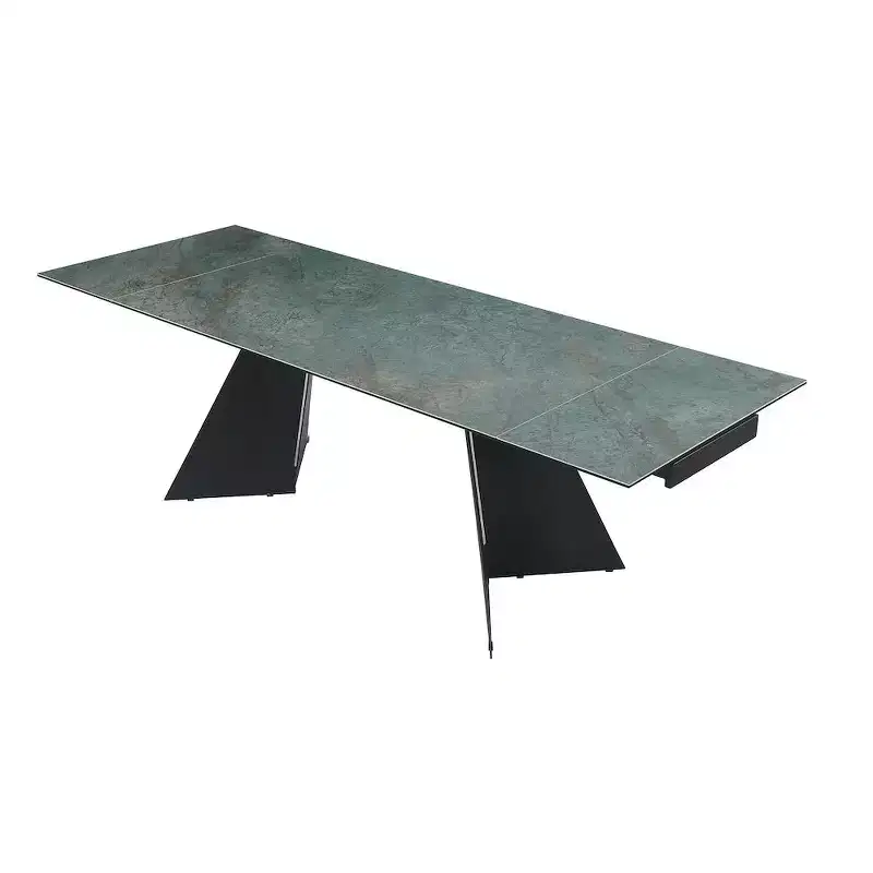 Contemporary Dining Table with Melamine Wooden Top
