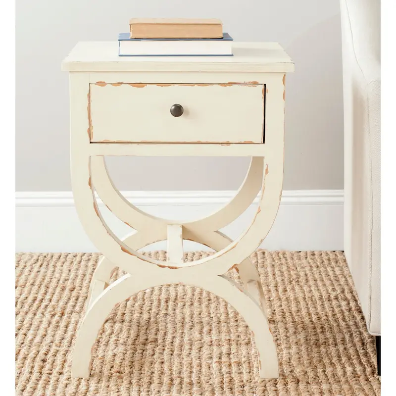 SAFAVIEH Liller 1-Drawer Accent Table Nightstand (Fully Assembled) - 18 W x 15 D x 27 H - 18Wx15Dx27H