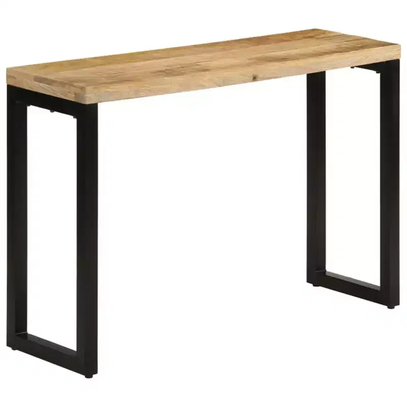 vidaXL Console Table Entryway Side Table for Living Room Hallway Solid Wood - 43.3 Solid Rough Mango Wood