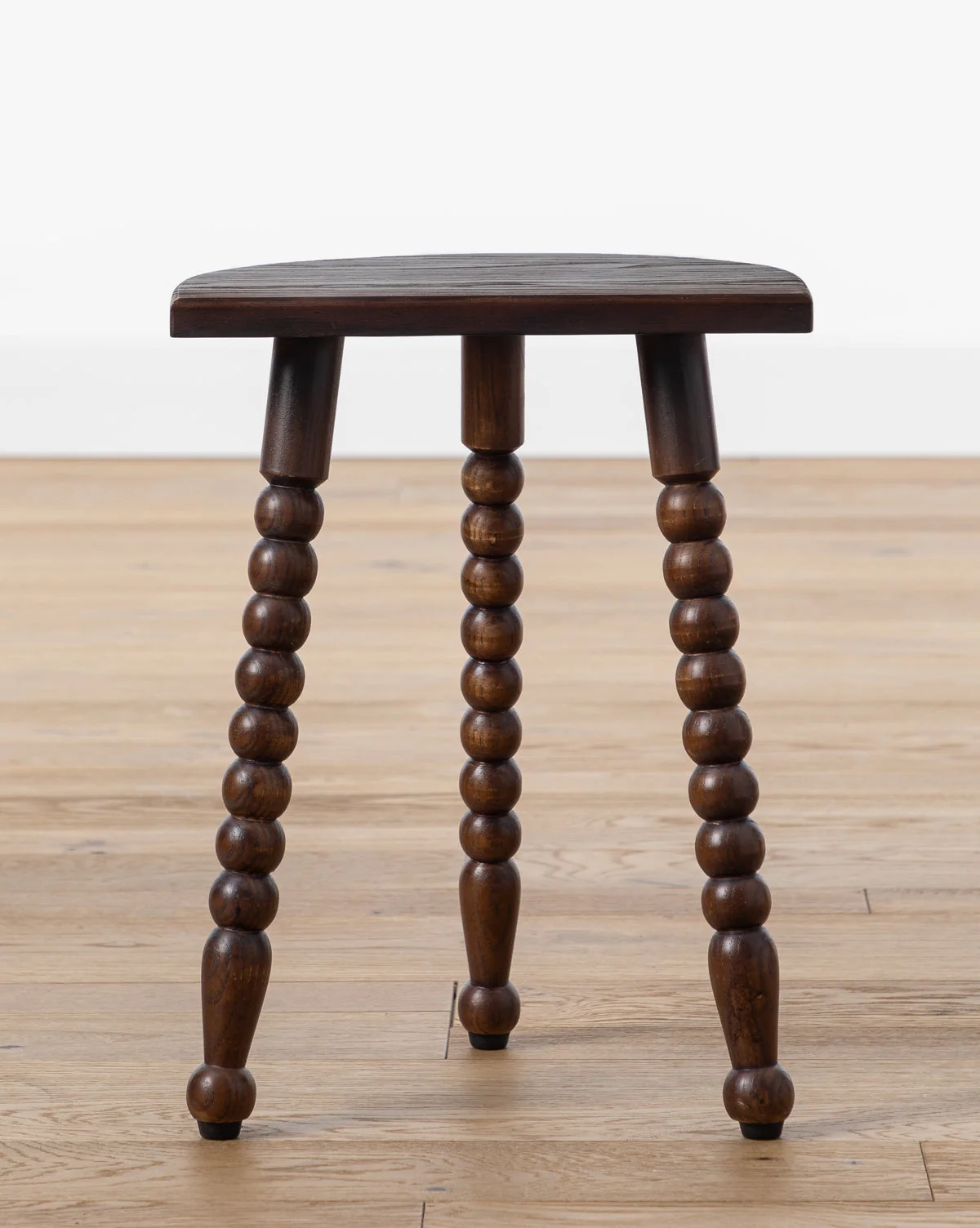 Scandinavian Solid Wood Stool with Natural Finish for Living Room