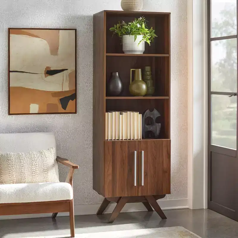Buylateral 71" Ashfield Bookshelf Walnut