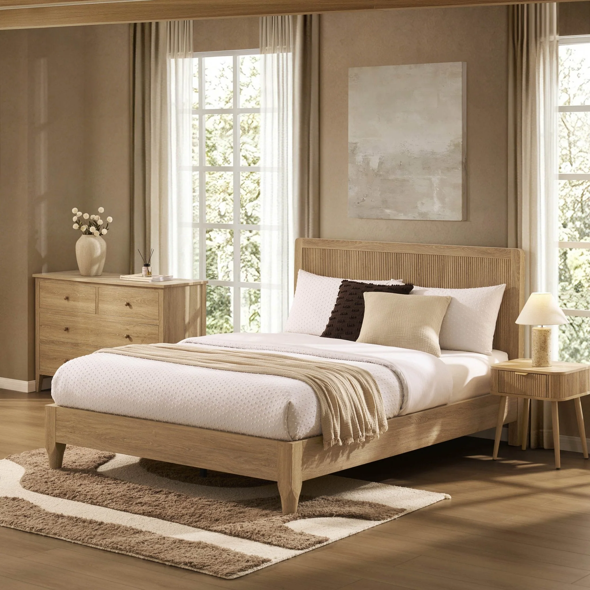Bed - Light Wood