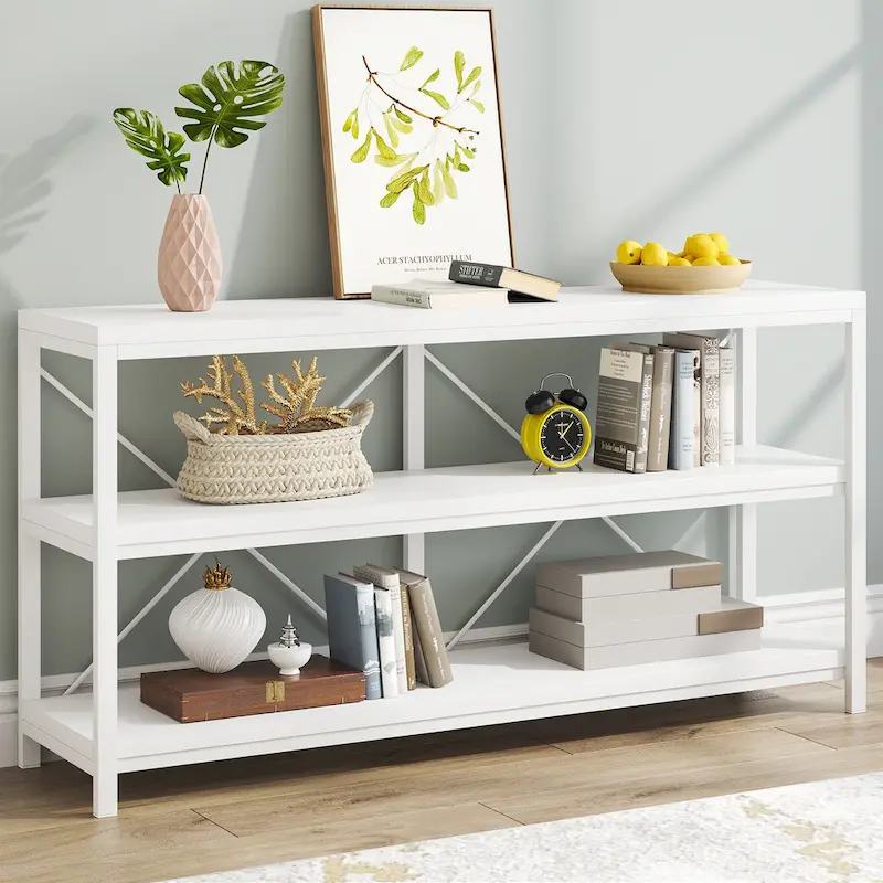 Sofa Console Table, 3 Tiers TV Console Stand, Entryway Table