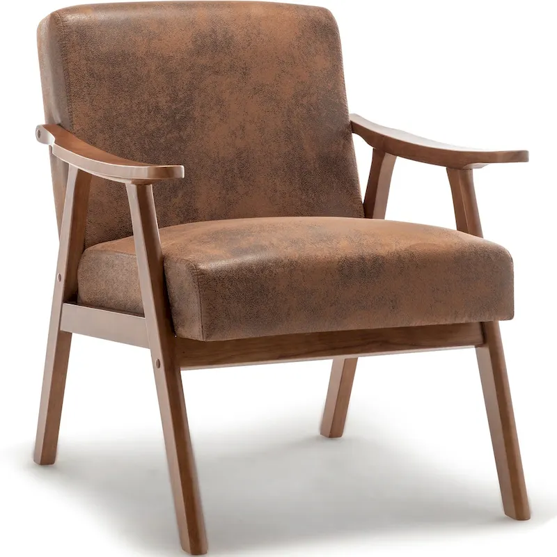 Solid Wood Frame Accent Chair