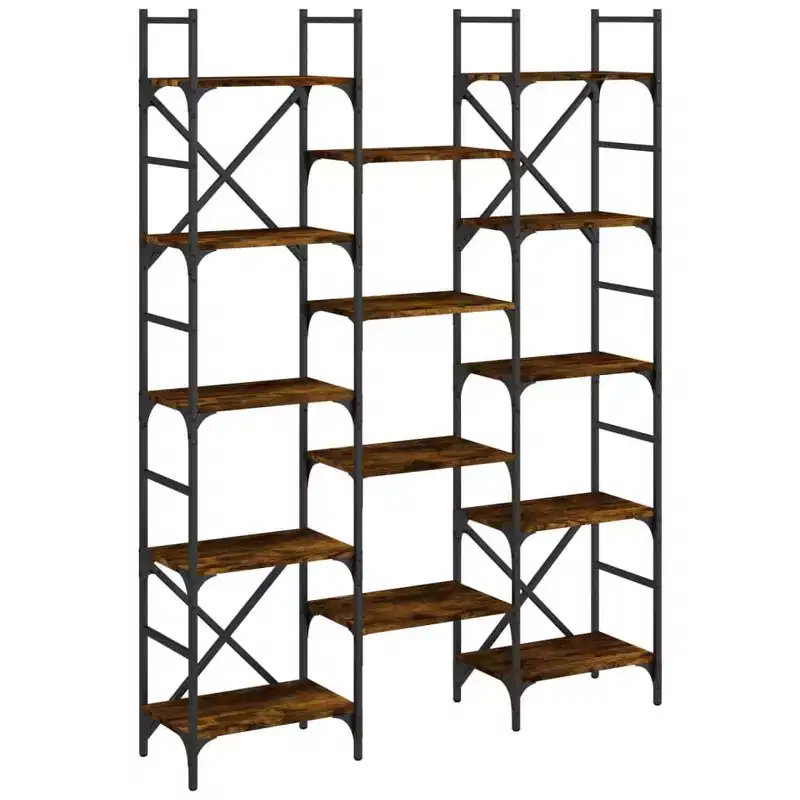 vidaXL Bookshelf Smoked oak Engineered wood Large Bookshelf