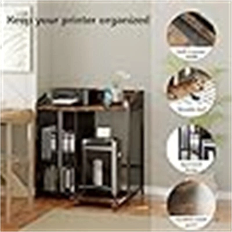 Printer Stand with Charging Station - 18.9D x 20.86W x 27.36H