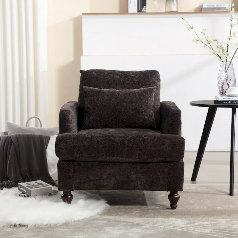 Wooden Frame Armchair, Modern Accent Chair Lounge Chair