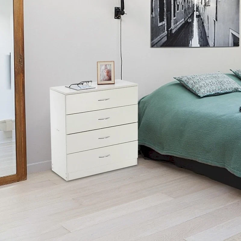 28 Modern Simple 4-Drawer Dresser Black/White
