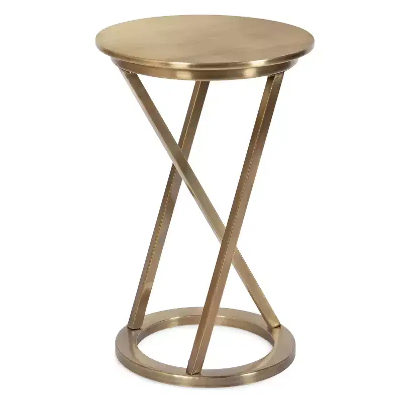 Kate and Laurel Aja Round Metal Side Table