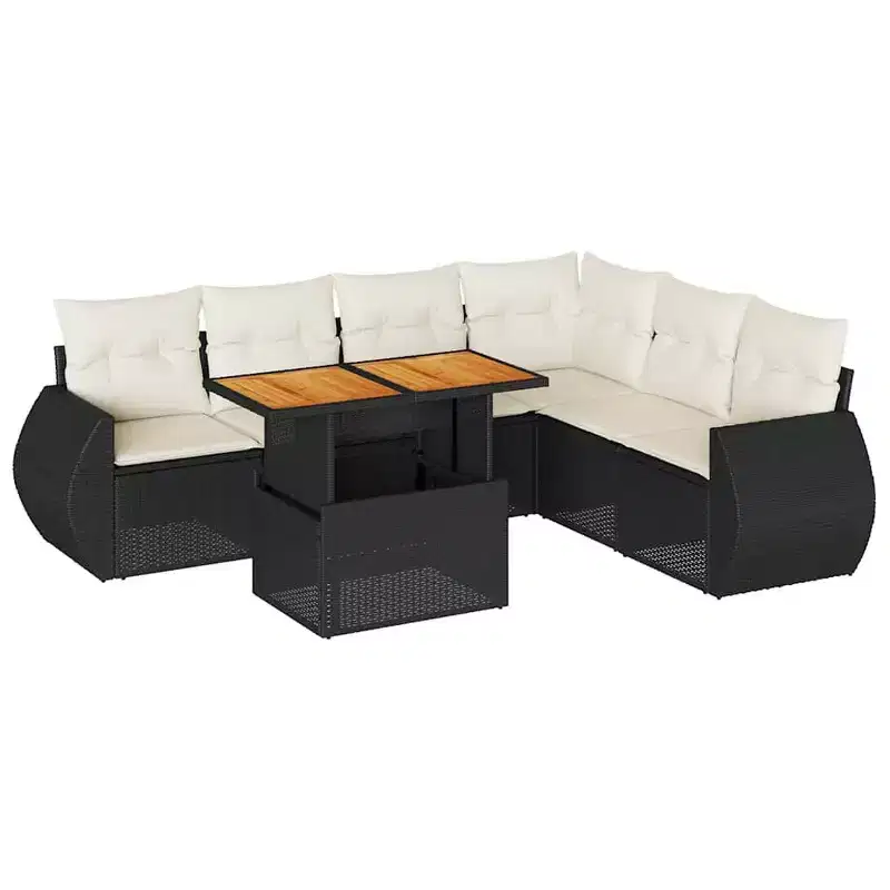 vidaXL Garden Sofa Set with Cushions and Table in Different Colors