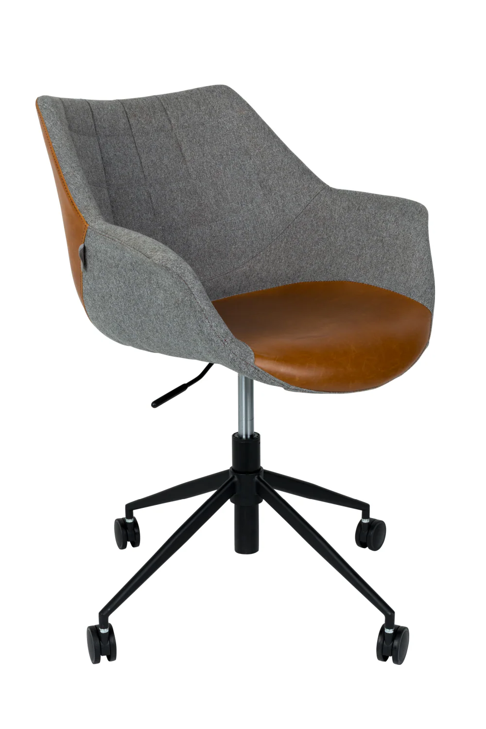 Vintage Brown Leather Office Chair