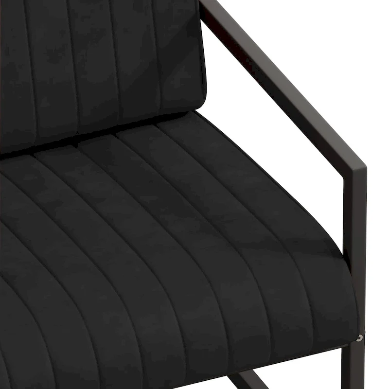 PU Leather Accent Chair with Padded Backrest