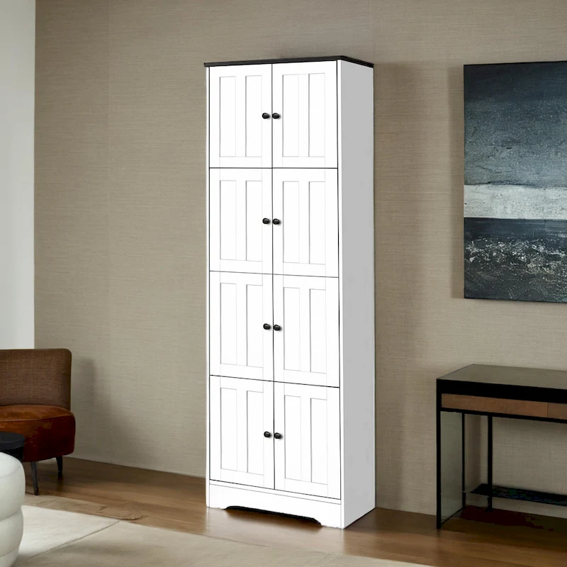 Tall Storage Cabinet with Doors and Shelves