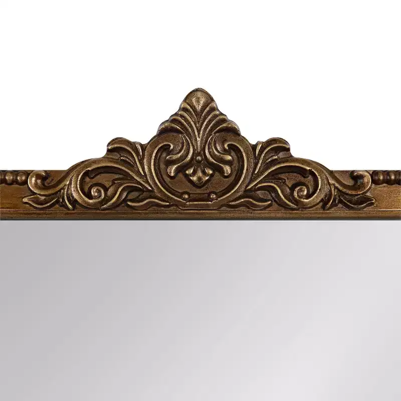 40"x30" Hubanks Arched Wall Mirror Gold - Kate & Laurel All Things Decor