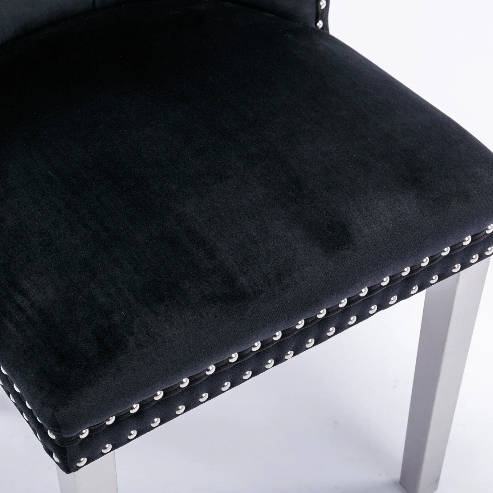 Upholstered Tufted Velvet Dining Chair with Solid Wood Legs Set of 6