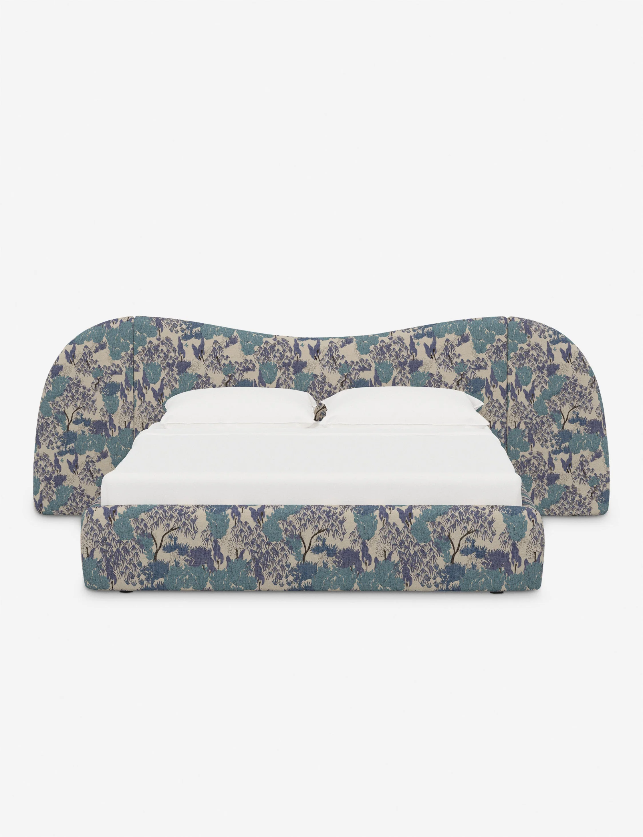 Bed Platform, Headboard Sculptural lines invite you into chic comfort in this platform bed. An extended headboard lets the piece stand out as