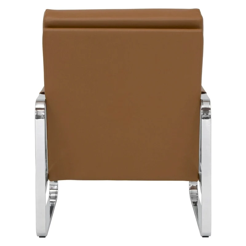 Studio Designs Home Allure Metal and Blended Leather Modern Accent Arm Chair