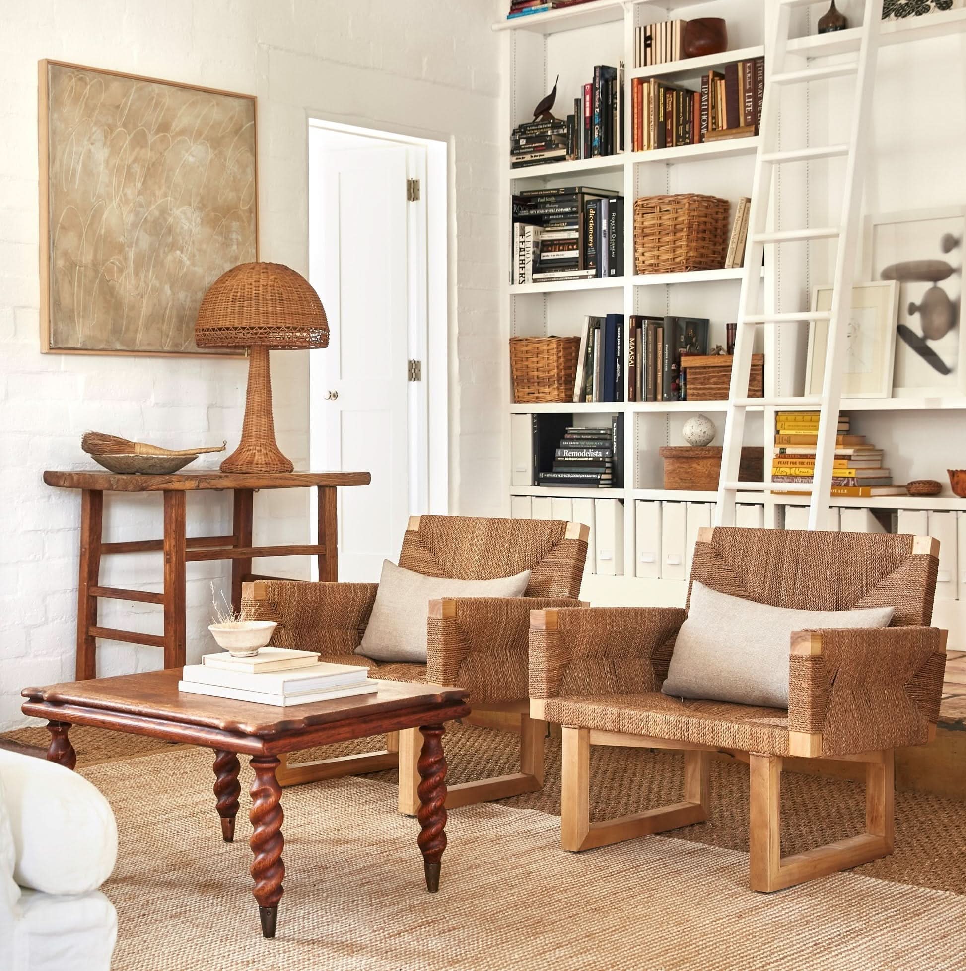 Lounge Chair - seagrass rope is expertly woven around a beechwood frame into a timeless rush pattern, creating a high-textured look