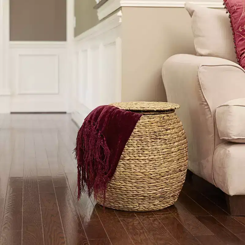 Household Essentials Barrel Wicker Side Table