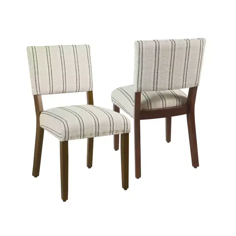 Set of 2 Stripe Dining Chairs