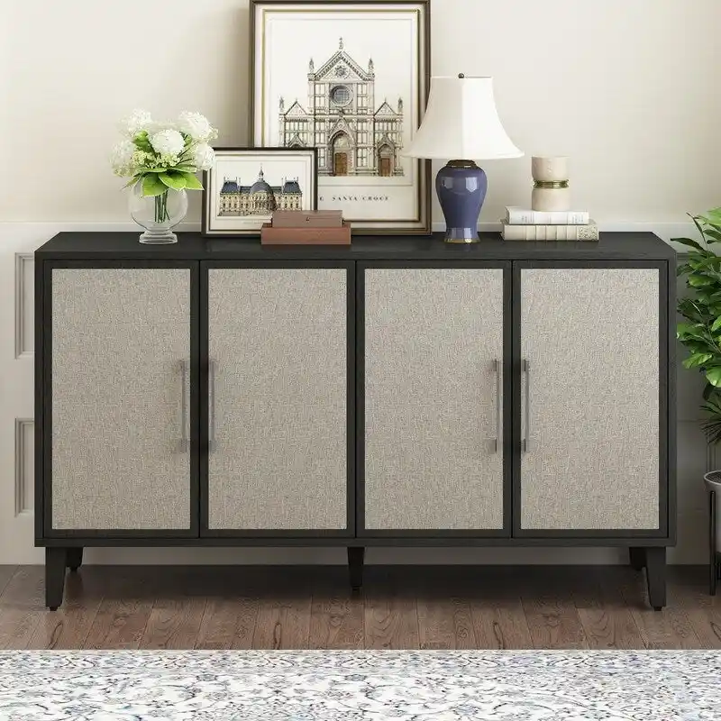 Cabinet with Four Linen Doors – Living Room, Study & Entryway Storage