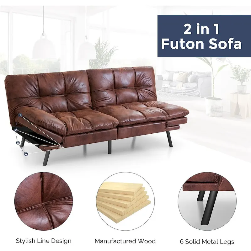 Power Leather Home Theater Recliner Seating — Row of 2