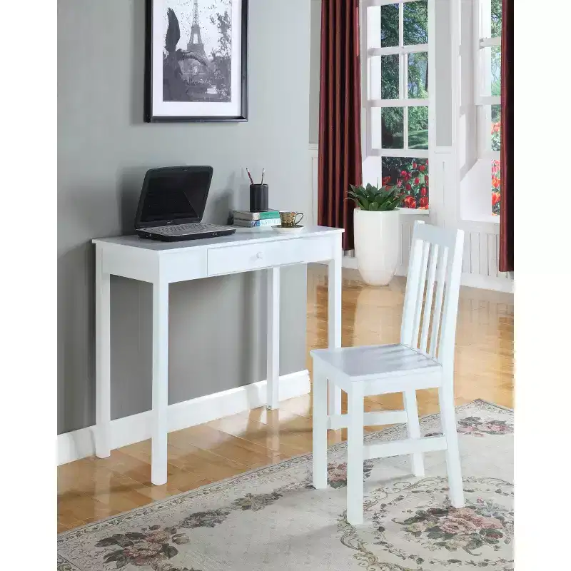 Kings Brand Furniture Duluth Laptop/Writing Desk (White)