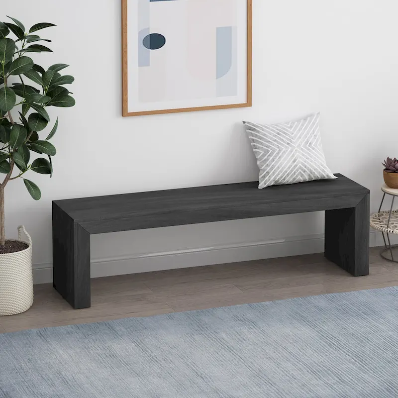 Pannell Farmhouse Acacia Wood Dining Bench by Christopher Knight Home