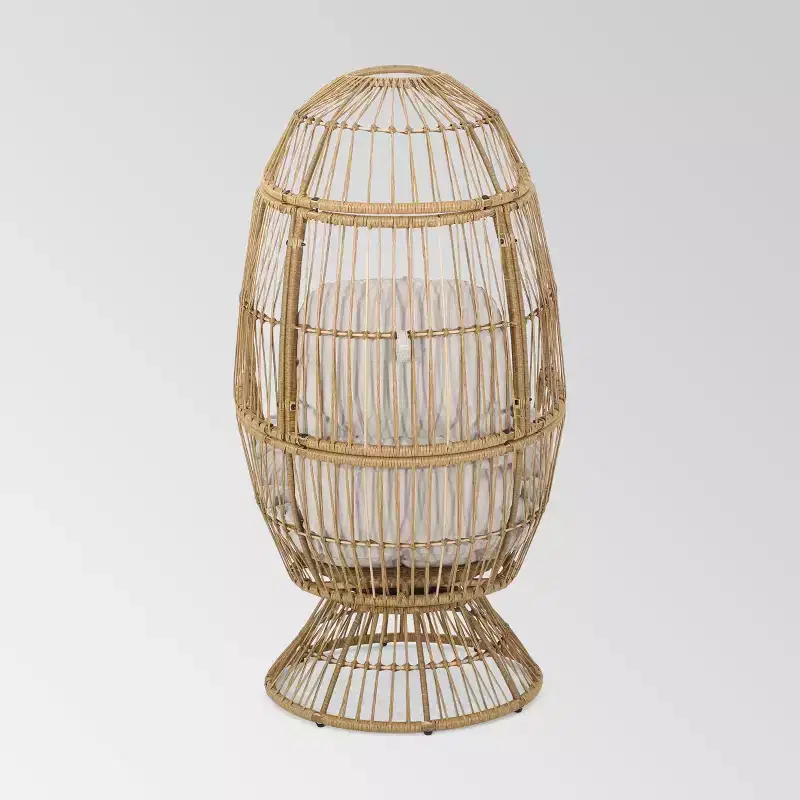 Pintan Wicker Swivel Egg Chair - Christopher Knight Home