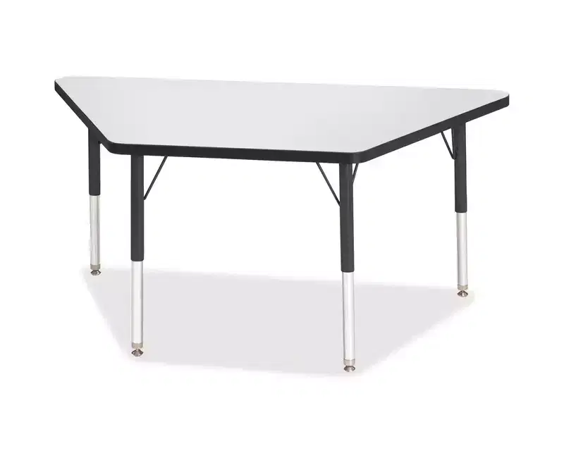 Elementary Height Trapezoid Activity Table (24 x 48 inches) - Black