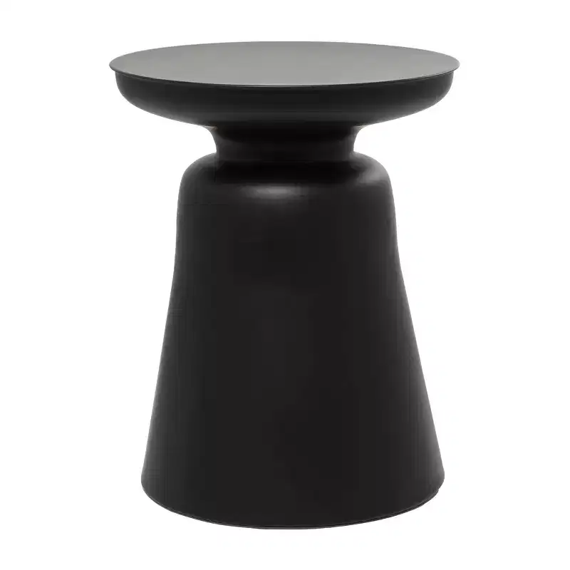 Metal Accent Table with Bell-Shaped Base, Modern Decorative Side Table for Living Room