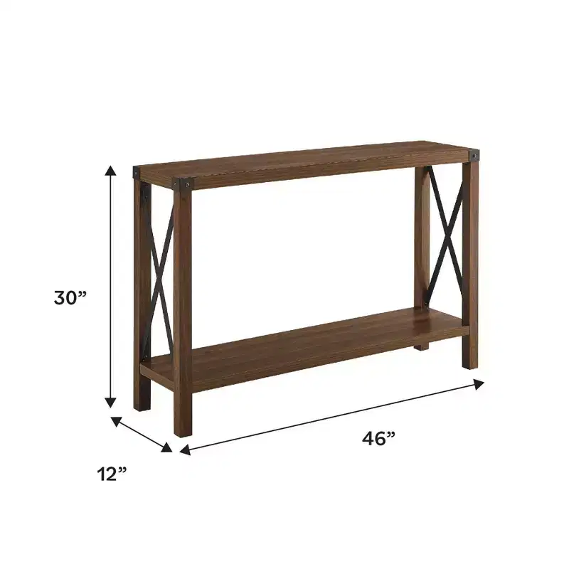 Sophie Rustic Industrial X Frame Entry Table - Saracina Home