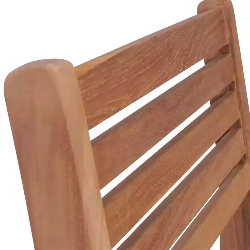 vidaXL Patio Chair Set of 8 Teak Teak Wood Standard Stackable