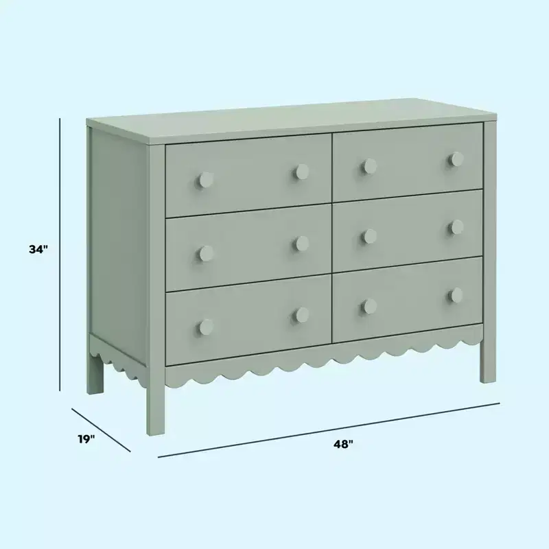 Scallop 6-Drawer Dresser