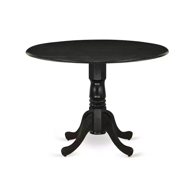 HomeStock Dining Table Made of Acacia Wood offering Wood Texture with Two 9 Inch Drop Leaves