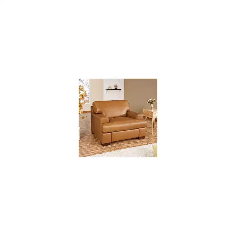 Genuine Leather Accent Chair